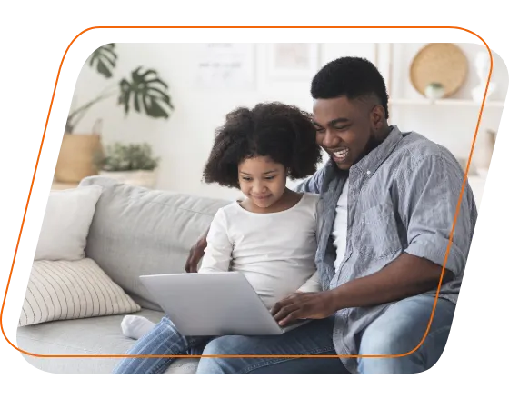 family using optimum internet